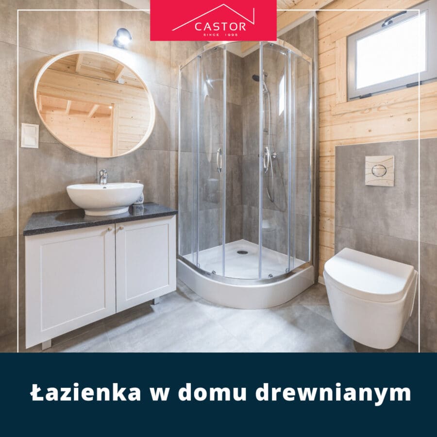 Łazienka w domu drewnianym